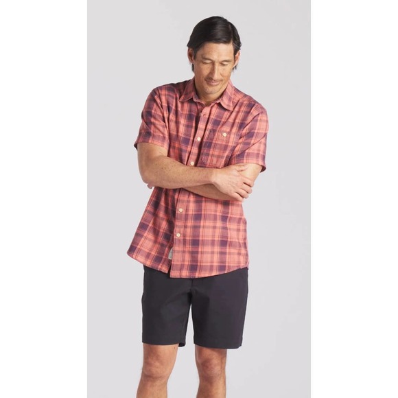 Grayers | Men | Classic Plaids Coral Red SS Button Up Shirt | Size XXL - Picture 11 of 12